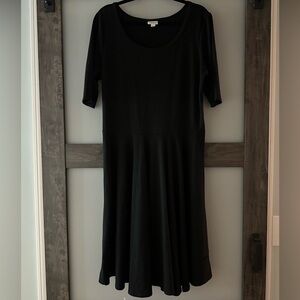 Lularoe Nicole Classic Black Midi Dress 2XL